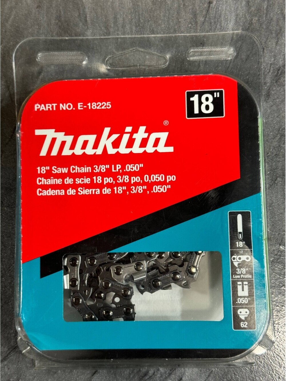 NEW Makita 18" Chainsaw Chain 3/8" LP .050"